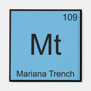 Mt - Mariana Trench Chemie Elementsymbool T-shirt Magneet
