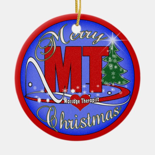 MT MASSAGE THERAPIST MERRY CHRISTMAS ORNAMENT (Voorkant)