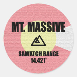 Mt. Massive Ronde Sticker