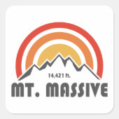 Mt. Massive Vierkante Sticker (Voorkant)