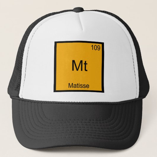 Mt - Matisse Grappige Chemie Elementsymbool T-shir Trucker Pet (Voorkant)
