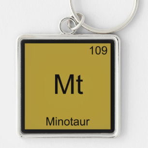 Mt - Minotaur Funny Chemistry Element Symbol T-shi Sleutelhanger