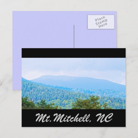 Mt. Mitchell NC Briefkaart (Voorkant / Achterkant)