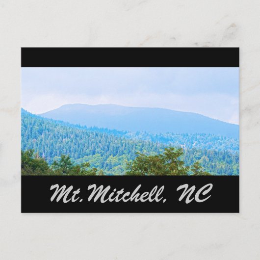 Mt. Mitchell NC Briefkaart (Voorkant)