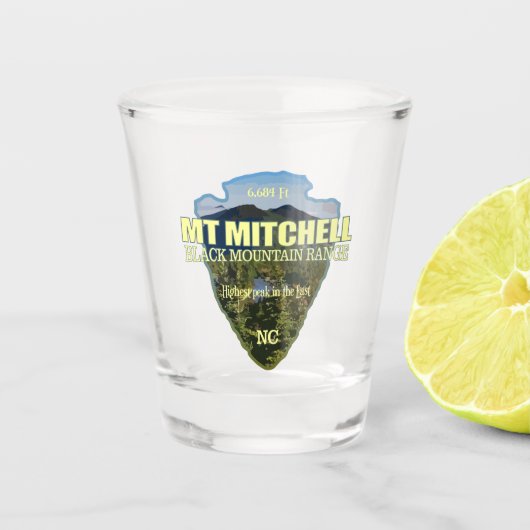 Mt Mitchell (pijlpunt) Shot Glas (Voorkant)