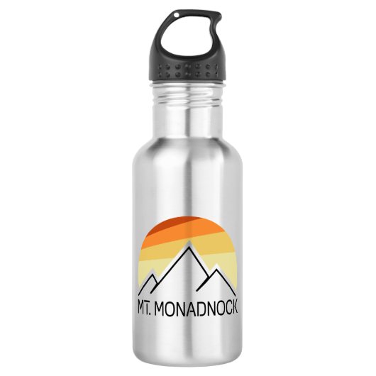 Mt. Monadnock New Hampshire Retro Waterfles (Voorkant)