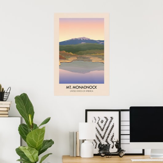 Mt Monadnock VS Reisposter Poster (Thuiskantoor)