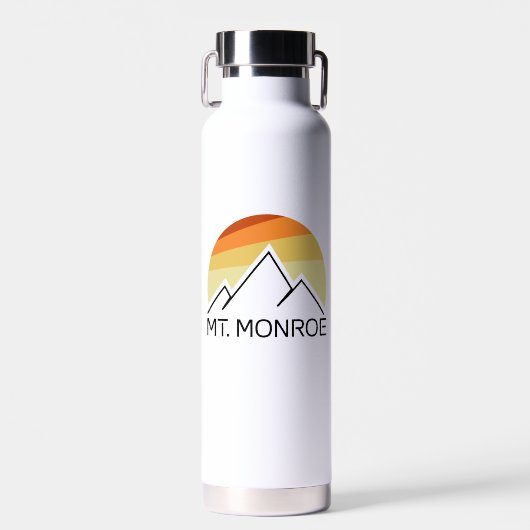 Mt. Monroe New Hampshire Retro Waterfles (Voorkant)