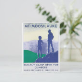Mt. Moosilauke Vintage Travel Poster Artwork Briefkaart (Staand voorkant)