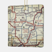 Mt. Morris en Oregon Illinois  Map Keramisch Ornament (Links)