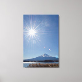 Mt. Mount Fuji Fujisan Japan Reizen Landschap Canvas Afdruk