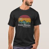Mt. Mount Rainer National Park Mountains Retro Hik T-shirt (Voorkant)
