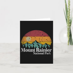 Mt Mount Rainier Nationaal Park Retro Stijl Wandel Kaart