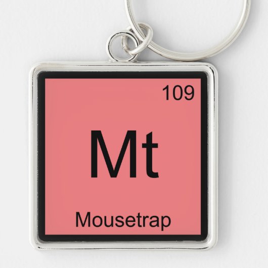Mt - Muizenval Chemie Elementsymbool T-Shirt Sleutelhanger (Voorkant)