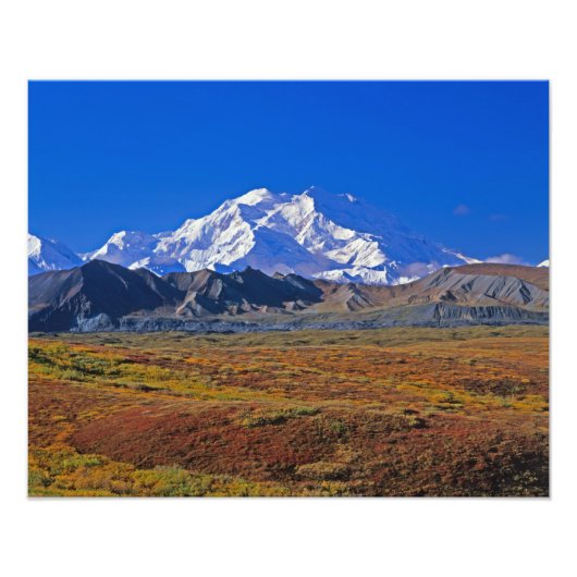 Mt Nationaal Park McKinley Denali, Alaska. Foto Afdruk (Voorkant)