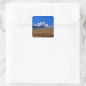 Mt Nationaal Park McKinley Denali, Alaska. Vierkante Sticker (Tas)