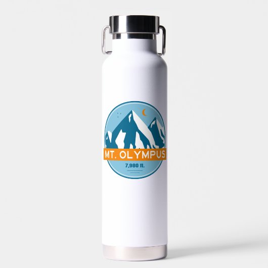 Mt. Olympus Washington Sterren Maan Waterfles (Voorkant)