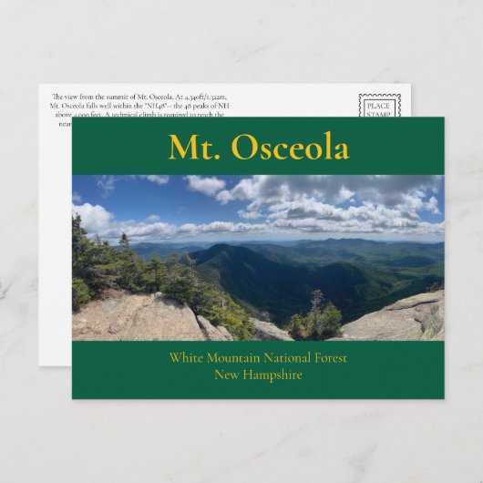 Mt. Osceola, NH Briefkaart (Voorkant / Achterkant)