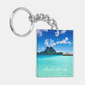 Mt Otemanu Uitzicht Sleutelhanger (Voorkant Links)