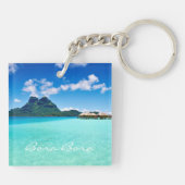 Mt Otemanu Uitzicht Sleutelhanger (Achterkant)