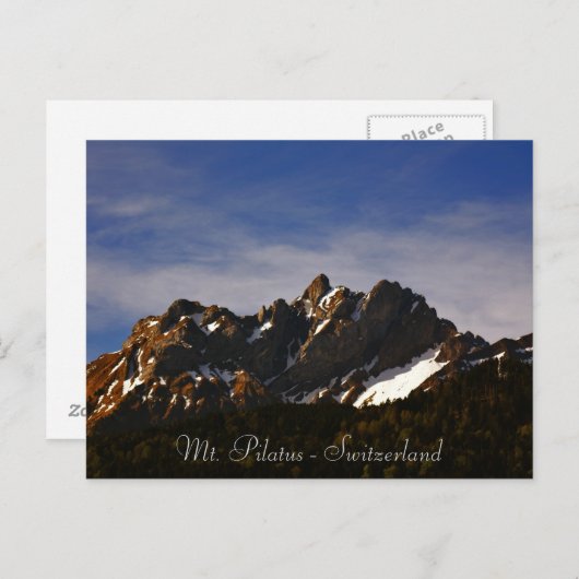 Mt. Pilatus in lucerne switzerland photo postcard Briefkaart (Voorkant / Achterkant)