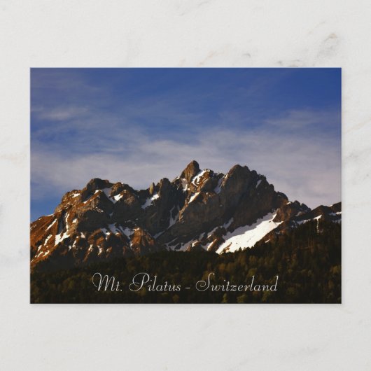 Mt. Pilatus in lucerne switzerland photo postcard Briefkaart (Voorkant)