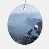 Mt. Pilatus Zwitserland Keramisch Ornament (Links)