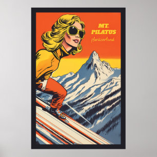 Mt. Pilatus, Zwitserland, Ski Poster