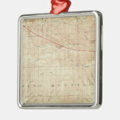 Mt Pinos quadrangle toont San Andreas Rift Metalen Ornament (Links)