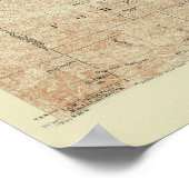 Mt Pinos quadrangle toont San Andreas Rift Poster (Hoek)