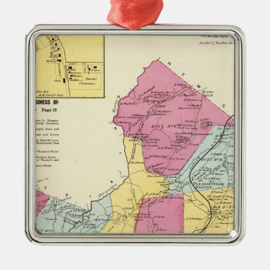 Mt Pleasant, stad Metalen Ornament (Voorkant)