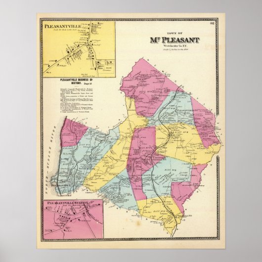 Mt Pleasant, stad Poster (Voorkant)