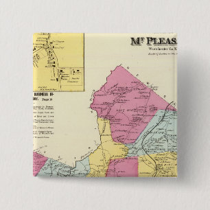 Mt Pleasant, stad Vierkante Button 5,1 Cm