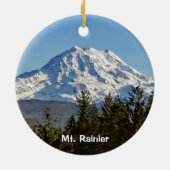 Mt Rainier 2-zijdig rond keramisch Ornament (Achterkant)