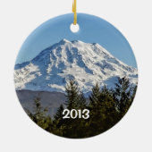 Mt. Rainier Aandenken Keramisch Ornament (Achterkant)