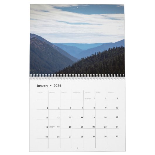 Mt Rainier-agenda Kalender (Jan 2026)