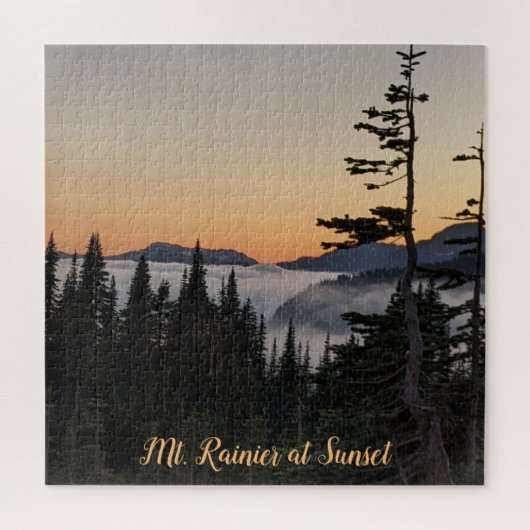 Mt. Rainier bij zonsondergang Legpuzzel (Verticaal)