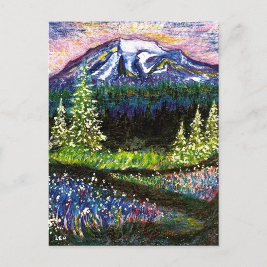 Mt Rainier Briefkaart (Voorkant)