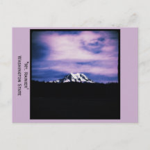 Mt. Rainier, Briefkaart van de deelstaat Washingto