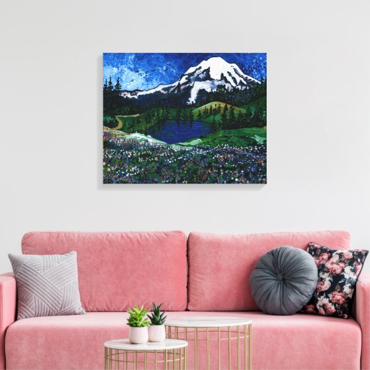Mt Rainier Canvas Afdruk (Insitu (Woonkamer))