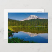 Mt. Rainier en Reflection Lake Briefkaart (Voorkant / Achterkant)