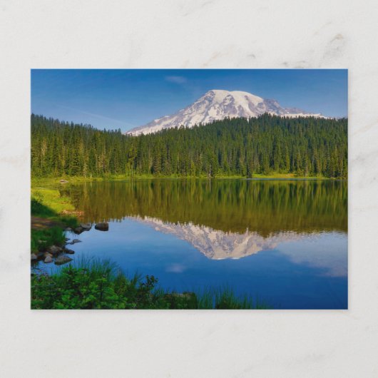 Mt. Rainier en Reflection Lake Briefkaart (Voorkant)