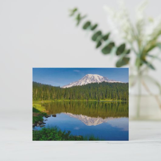 Mt. Rainier en Reflection Lake Briefkaart (Staand voorkant)