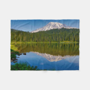 Mt. Rainier en Reflection Lake Fleece Deken