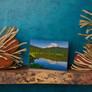 Mt. Rainier en Reflection Lake Fotoplaat