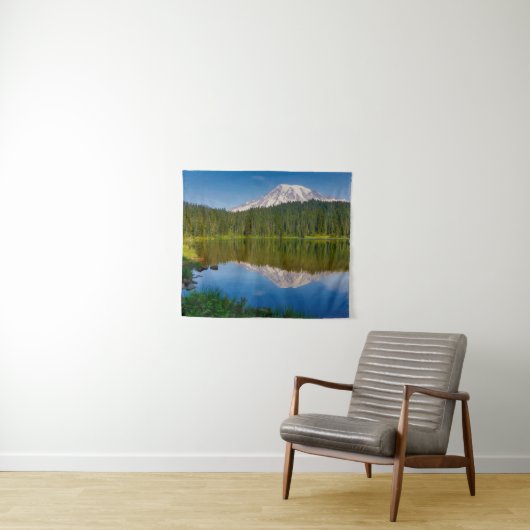 Mt. Rainier en Reflection Lake Wandkleed (In Situ (horizontaal))