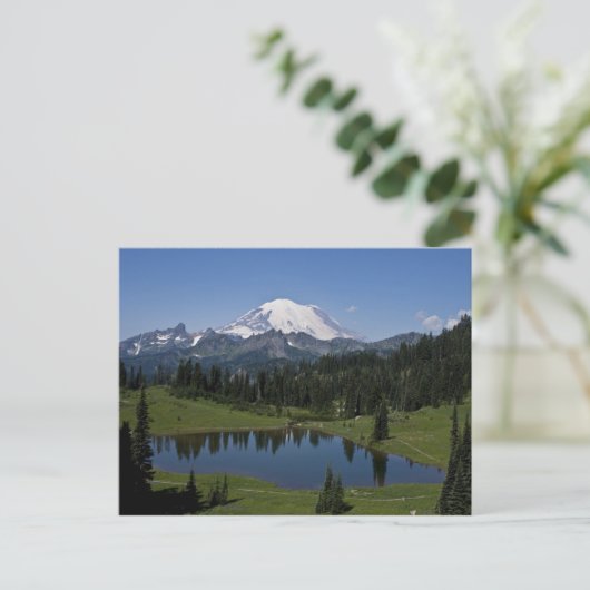Mt. Rainier en Tipsoo Lake Briefkaart (Staand voorkant)