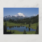 Mt. Rainier en Tipsoo Lake Briefkaart (Voorkant)