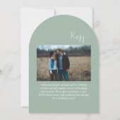 Mt. Rainier, Falling Snow Winter Wedding Kaart (Achterkant)