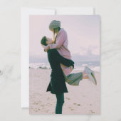 Mt. Rainier, Falling Snow Winter Wedding Kaart (Achterkant)